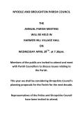 Notice of Annual Parish Meeting